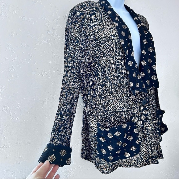 ALI MILES VINTAGE 90s Crepe Rayon Lightweight Blazer Jacket Size 6 - Picture 3 of 10